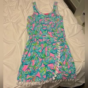 Lilly Pulitzer Jarrett Romper Pelican Pink Off the Scales